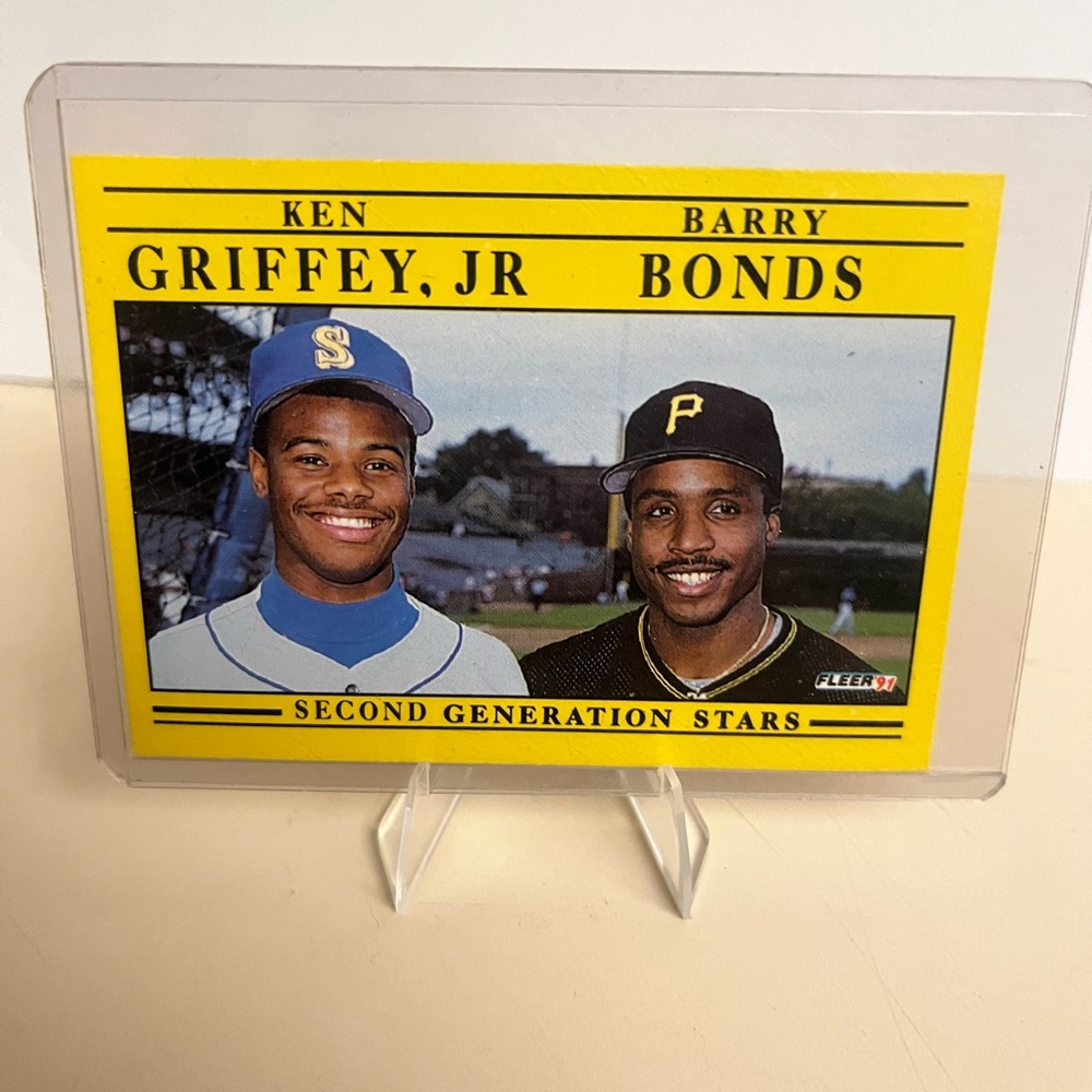 Fleer 1991 Ken Griffey Jr. and Barry Bonds Baseball Card